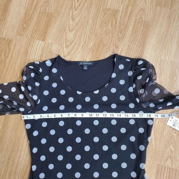 INC Polka-Dot Sheer-Sleeve Top - Picture 8 of 12